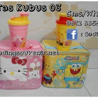 Jual GROSIR! Set Tas Kubus/Kotak Gelas 03/Paket Souvenir Ulang Tahun Ultah Murah