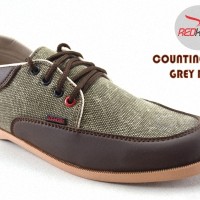 Jual SEPATU REDKNOT COUNTING BROWN GREY DENIM coklat abu Murah