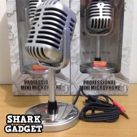 Jual Microphone Eksternal Classical Vintage Retro for Hp / Laptop Mic Kabel Murah