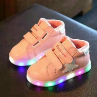 Jual Size besar (31-36) Sepatu anak perempuan import New Star LED Murah
