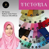 Jual Hijab Jilbab Kerudung Segiempat Satin polos Victoria by Dafanya Murah Murah