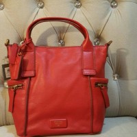 Tas Fossil Emerson Satchel warna Red Crimson