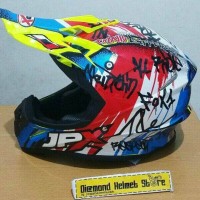 Helm cross JPX Respect France Yellow Glossy
