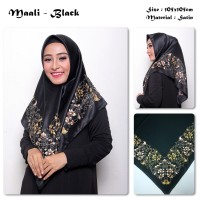 Maali | Bunga | Bahan Satin | Pashmina / Hijab Square / Kerudung