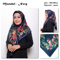 Manahel | Bunga | Bahan Satin | Pashmina/Hijab/Kerudung/Scarf/Jilbab