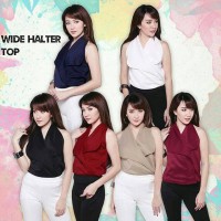 Jual WIDE HALTER TOP blouse baju pesta tanktop wanita murah Murah