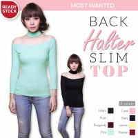 Jual BACK HALTER SLIM TOP kaos blouse baju santai wanita murah Murah