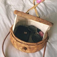 Jual Tas Rotan Bulat (M) with Lining Murah
