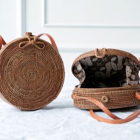 Jual Tas Rotan Bulat (M) MOON STYLE Murah