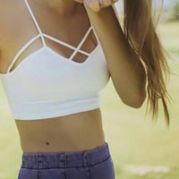 Jual Paling Murah Bralette tali silang depan / X crop bralette / halter bra Murah