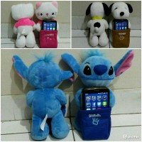 Jual Boneka tempat dudukan HP Android Gadget holder Snoopy Stitch Kitty dll Murah