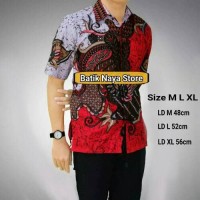 Jual Kemej Batik Pria / Kemeja Batik Kantor / Baju Batik Kerja Murah