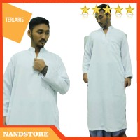 Busana Muslim | Baju Gamis | Baju Jubah Pria Dewasa Jubah Saudi Putih