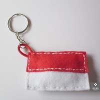 Jual Gantungan Kunci / Keychain Merah Putih Bendera Indonesia - Handmade Murah