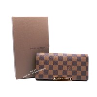DOMPET PANJANG KULIT ASLI IMPORT |LOUIS VUITTON DAMIER AAA61735 BROWN