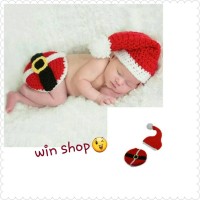 Jual Kostum rajut foto bayi#little santa Murah