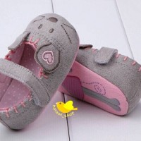 Jual Sepatu prewalker bayi perempuan little mouse grey Murah