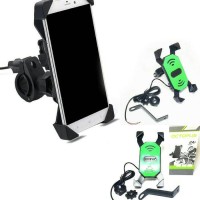 Jual PHONE HOLDER MOTOR 9NINE DENGAN CHARGER 2A(grab,gojek,uber free stiker Murah
