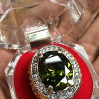Jual Cincin Titanium Batu Green Peridot HQ Murah