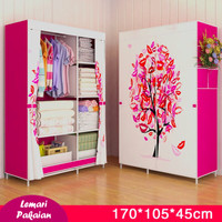 Jual 03B Lemari Pakaian portable Multifunction Wardrobe Cloth Rack Murah