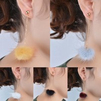 Jual Anting Import Pom Pom Abu-Abu Murah