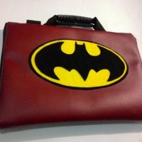 TAS LAPTOP BAG NETBOOK LUCU : BATMAN KULIT DAN JEANS 13-14 INCH PALING