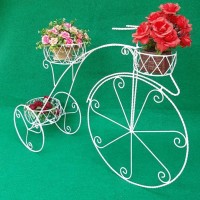 Jual Sepeda pot bunga shabby besi putih dekorasi hiasan taman rumah murah Murah