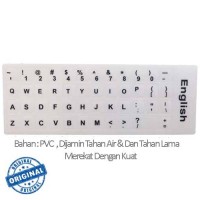 Jual Stiker Sticker English Keyboard Layout White For Laptop Murah