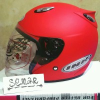 Helm basic INK Centro - Merah Doff - bkn KYT BOGO AGV RETRO CROSS ANAK