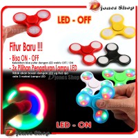 Jual Fidget Spinner LED Tombol ON OFF / Spinner Lampu ON OFF!! Murah