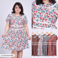 Jual Davalinda Flowery Flare Big Mini Dress Jumbo Murah