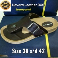 Sandal Jepit Kulit Homyped NAVARA 806 Coffee|Mirip Birken