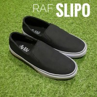 Jual Sepatu Casual Murah RAF Foot SLIPO - Hitam Murah