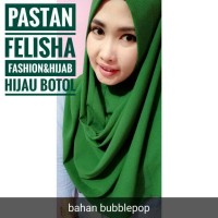 Hijab jilbab kerudung pashmina instant pastan Felisha hijau botol