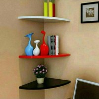 Jual Rak dinding lingkaran 1/4, rak ambalan, rak minimalis,floating shelves Murah