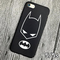 Jual FOR IPHONE 5/5S/SE - HARD CASE MATTE BLACK BATMAN HERO FULL CORNER Murah