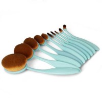 Jual Oval Blending Brush Set / Kuas Oval Bentuk Sikat isi 10 pcs Murah