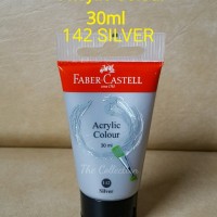 Jual ATK0390FC 30ml 142 Silver 183011 Cat Acrylic Faber Castell Akrilik Murah