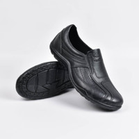 Jual Sepatu Pantofel Karet ATT AB 375 Pria Gagah Hitam Polos Profesional Murah