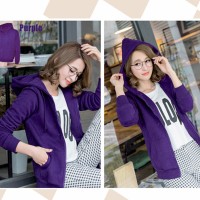 Jual Basic Jacket Hoodie UNISEX with Zipper** available in 16 colours 100% Murah