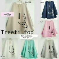 Jual Baju Atasan Wanita Baju Muslim Blus Muslim Tunik Treefi Top Murah