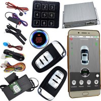 pke gsm&gps car security alarm system with mobile app control password