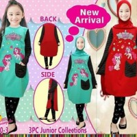 Jual Baju Muslim Anak Baju setelan tunik anak Little Pineapple Little Pony Murah