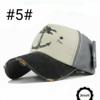 Jual Topi Baseball / Topi Anchor / Baseball Caps Murah / Topi Denim Pria Murah
