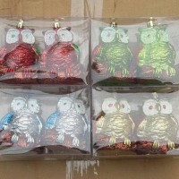 Jual Aksesoris Hiasan Natal Ornamen Bola-bola Burung Hantu Murah