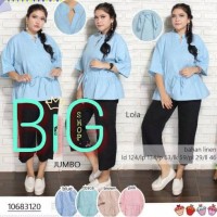 Jual BAJU BIGSIZE MURAH - BLOUSE SHANGHAI PEPLUM LOLA JUMBO (10683120) Murah