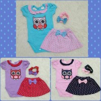 Jual pink tutu - jumper owl bandana - jumper bayi perempuan Murah