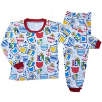 MURAH Setelan Baju Tidur Piyama Anak Laki-Laki Lengan Panjang