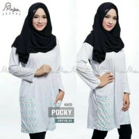 Jual Atasan Panjang Muslim ADEM dan NYAMAN, Kaos POCKY Miulan Murah