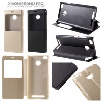 Xiaomi RedMi 3X - Window Leather Case Flip Cover Sarung Dompet Casing